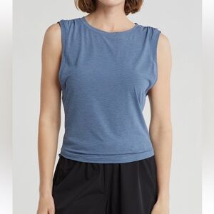 Free People NWT Blue Sport Mode Muscle Tank Size Large